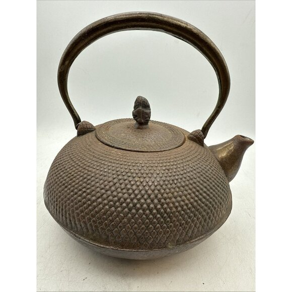 NANBU Tetsubin Japanese Iron Kettle Small Tea Ceremony Teapot Used_Signed - Picture 1 of 10